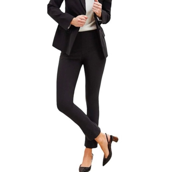 MM Lafleur Pants - MM LAFLEUR Black Dress  Pants Inseam 25 Side Zip
